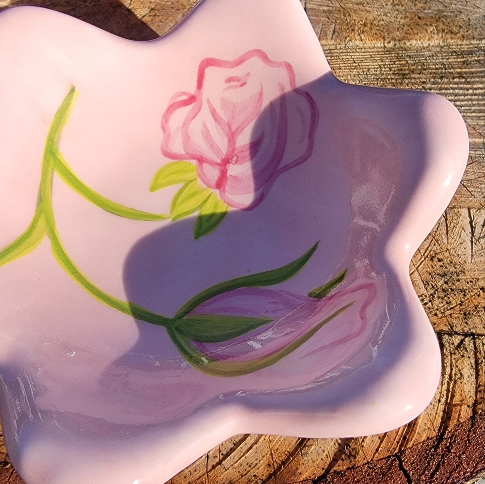 PARTYLITE Ceramic Floral stackable bowls. - Picture 5 of 10